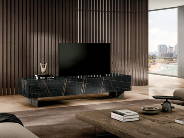MATERIA 1052 - Glass TV cabinet by Lago