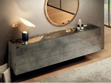 MATERIA - 1060B - Glass chest of drawers by Lago