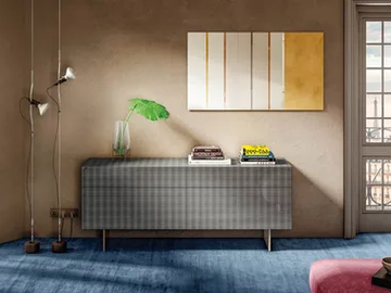 MATERIA 1063 - Glass chest of drawers by Lago