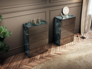 MATERIA - 2142 - Glass chest of drawers by Lago
