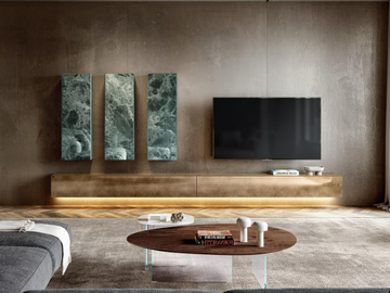 MATERIA - 2157 - Glass TV wall system by Lago
