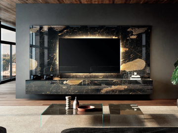 MATERIA - 2159 - Glass TV wall system by Lago