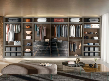OUTFIT 1180 - Sectional walk-in wardrobe by Lago