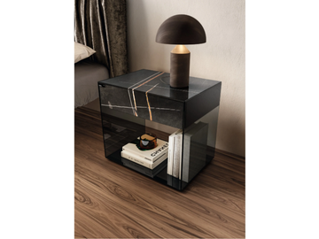UPGLASS - Rectangular bedside table with drawers by Lago