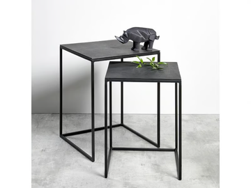 DAGNY - Square aluminium coffee table by Lambert
