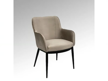 FELIX - Upholstered fabric chair with armrests by Lambert