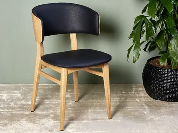 LEANDER - Wooden chair with armrests by Lambert