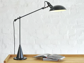 SWITCH ON II - Adjustable aluminium desk lamp by Lambert