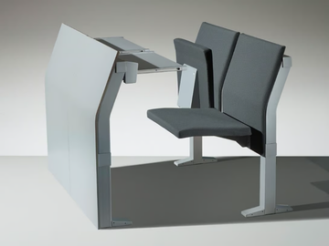 E5000 - Bench desk with integrated chairs by LAMM