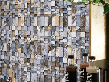 CANYON - Recycled material and technical porcelain mosaic by land porcelanico