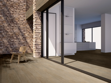 MENSA - Technical porcelain flooring with wood effect by land porcelanico
