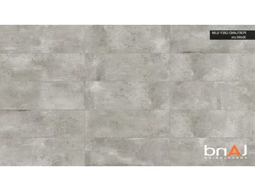 PORTLAND SLIM GREY - Technical porcelain wall tiles with concrete effect by land porcelanico