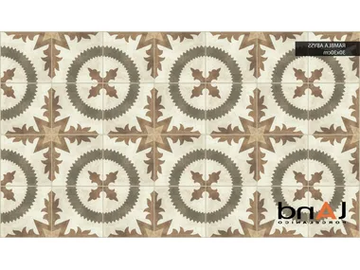 RAMBLA ABYSS - Technical porcelain flooring with encaustic effect by land porcelanico
