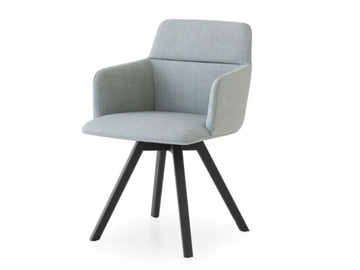 FOIL - Upholstered fabric chair with armrests by Lapalma