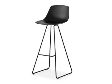 MIUNN OUTDOOR - Sled base high stool with footrest by Lapalma