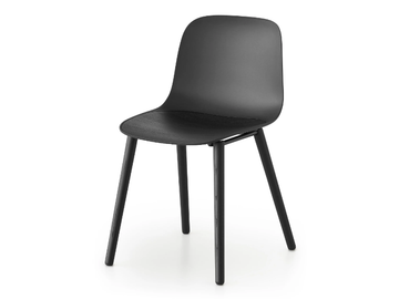 SEELA - Polypropylene chair with wooden legs by Lapalma