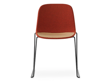 SEELA - Stackable sled base fabric chair by Lapalma