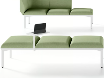 DIVO - Upholstered modular fabric bench by Las Mobili