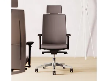 HELLÒ - Height-adjustable fabric executive chair with headrest by Las Mobili