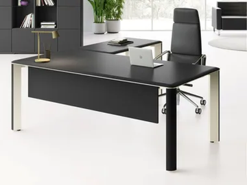 IULIO - L-shaped wooden office desk by Las Mobili