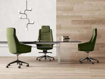 JERA - Height-adjustable fabric executive chair with 5-spoke base by Las Mobili