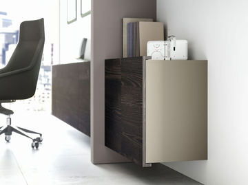 JERA - Low office storage unit with hinged doors by Las Mobili