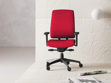 OSCAR - Fabric office chair with castors with 5-Spoke base by Las Mobili