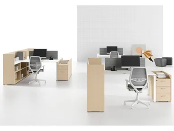 OXI TREND - Sectional office desk with drawers by Las Mobili