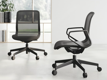 TRAMA - Height-adjustable mesh office chair with armrests by Las Mobili
