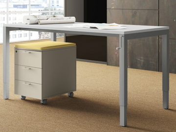 UP - Height-adjustable sectional rectangular office desk by Las Mobili