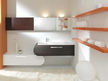 FLUX_US 6 - Double wall-mounted vanity unit with drawers by LASA IDEA