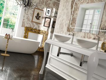 GAUDI AIR 01 - Double console sink by LASA IDEA