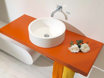 GLAB - Countertop washbasin with towel rail by LASA IDEA