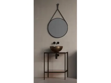 MAKE 35 - Floor-standing single vanity unit with mirror by LASA IDEA