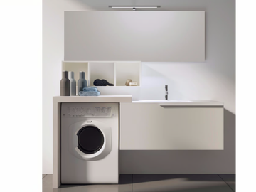 MAKE WASH 04 - Sectional laundry room cabinet with mirror by LASA IDEA