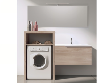 MAKE WASH 05 - Sectional laundry room cabinet with mirror by LASA IDEA