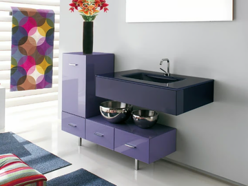 MARIPOSA 18 - Sectional vanity unit with drawers by LASA IDEA