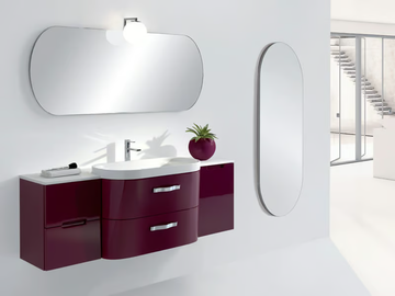 METROPOLIS 10 - Single wall-mounted vanity unit with drawers by LASA IDEA
