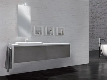 METROPOLIS 12 - Single wall-mounted vanity unit by LASA IDEA