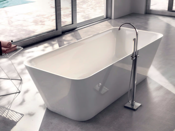 SHAPE 01 - Freestanding rectangular bathtub by LASA IDEA