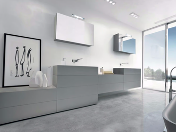 SYN 01 - Double sectional vanity unit with drawers by LASA IDEA