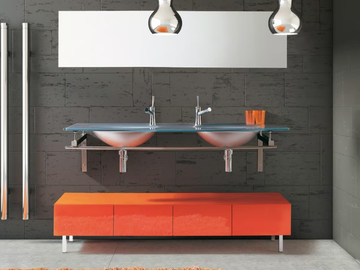 TIFFANY 700 - Wall-mounted double washbasin by LASA IDEA
