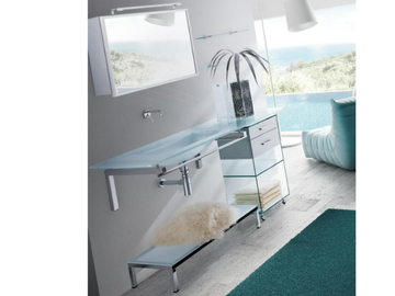 TIFFANY 760 - Wall-mounted crystal washbasin with towel rail by LASA IDEA
