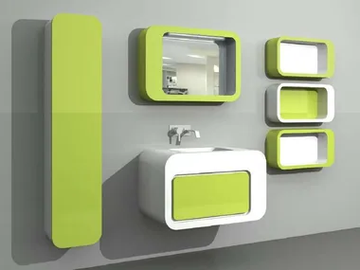 UnopuntoZero COMP 3 - Wall-mounted vanity unit with cabinets with drawers by LASA IDEA