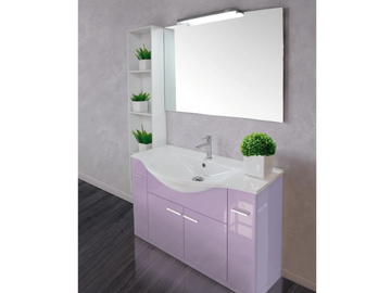 VANITY 09 - Floor-standing vanity unit with doors with drawers by LASA IDEA