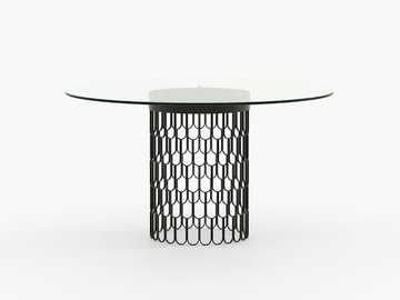 BRENDA - Round glass dining table by Laskasas