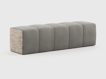 CHARLIE - Upholstered leather bench by Laskasas