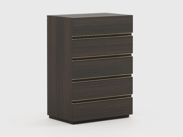 CONNOR - Oak chest of drawers with integrated handles by Laskasas