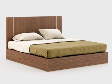 DUANE - Walnut double bed by Laskasas