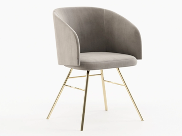 FERRARA - Upholstered chair with armrests by Laskasas
